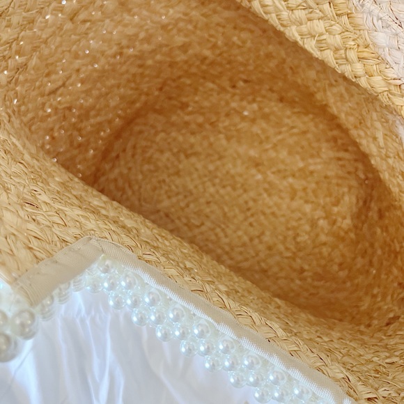 TARGET Pearl Handle Raffia Mini Tote Bag - Picture 4 of 4